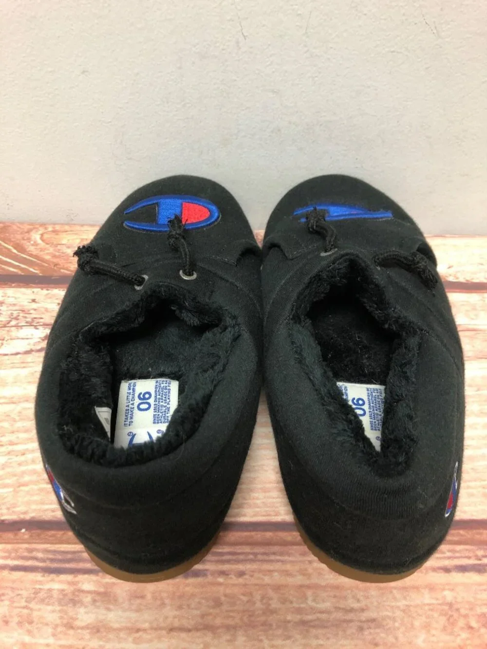 Champion Unisex Boys Girls 6 Y University Lounge Comfort Black Slippers Shoes